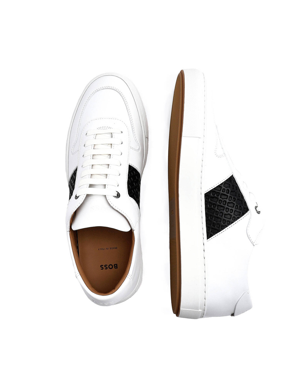 кожаные кроссовки mirage_tenn_nastp BOSS BLACK - белый(50478616)