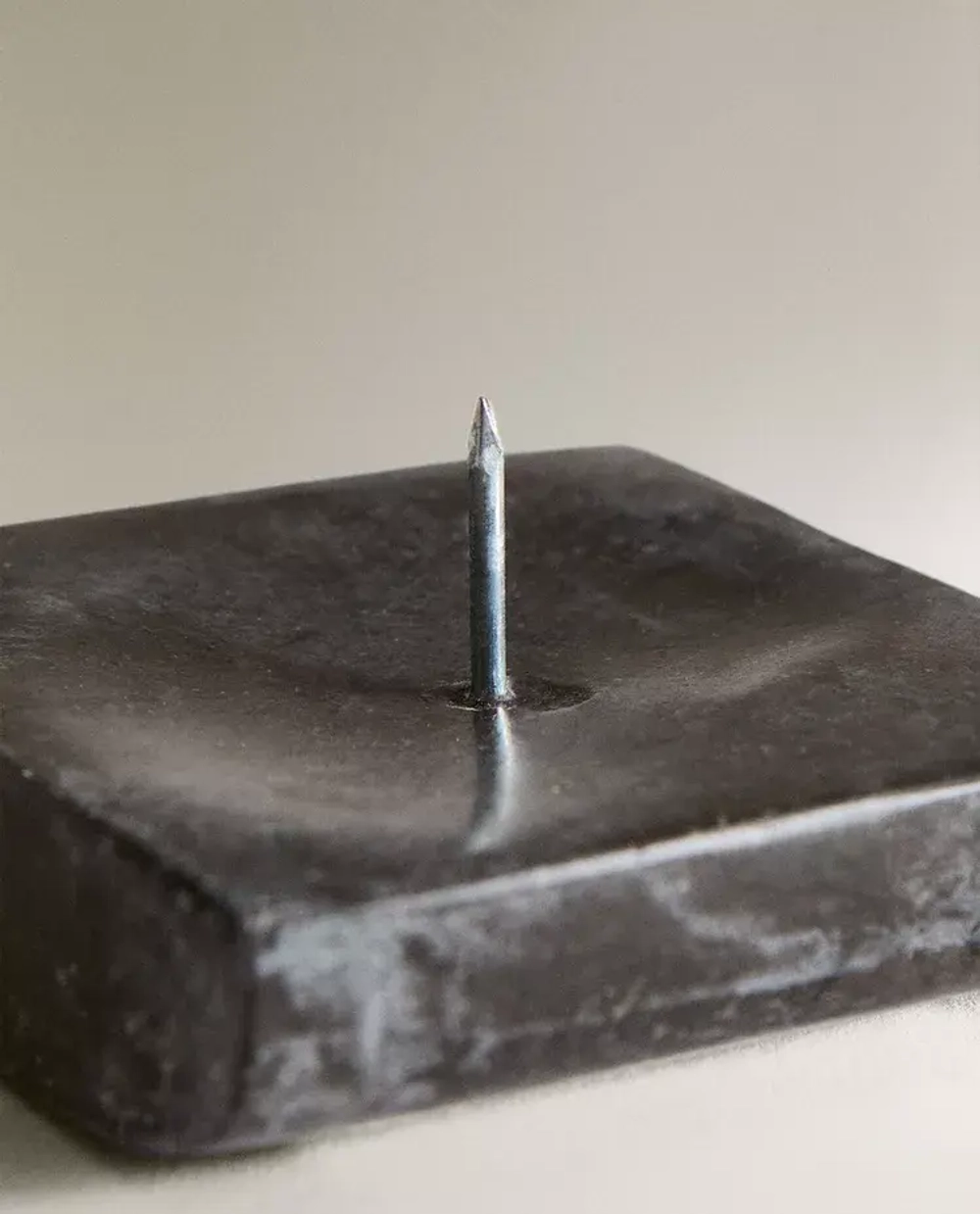 ZARA HOME МРАМОРНЫЙ ПОДСВЕЧНИК, ЧЕРНЫЙ