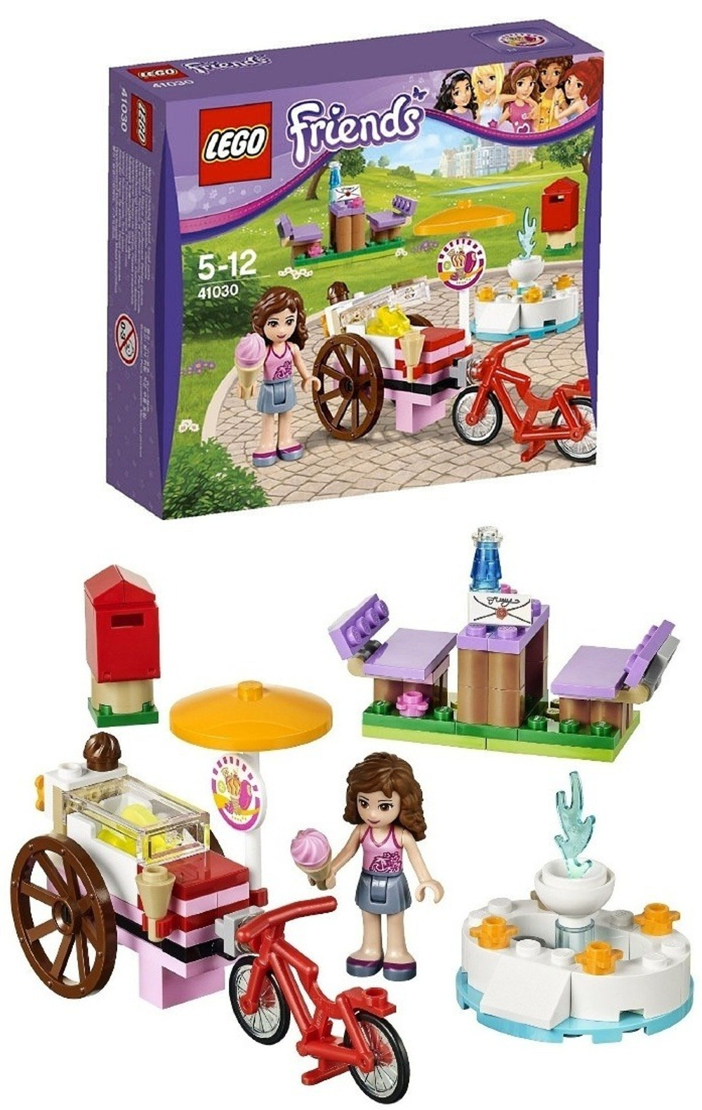 LEGO Friends: Оливия и велосипед с мороженым 41030 — Olivia's Ice Cream Bike — Лего Френдз Друзья Подружки