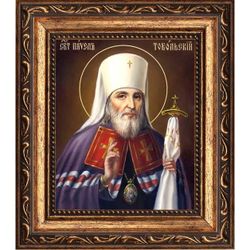 Павел Тобольский, святитель, митрополит. Икона на холсте.