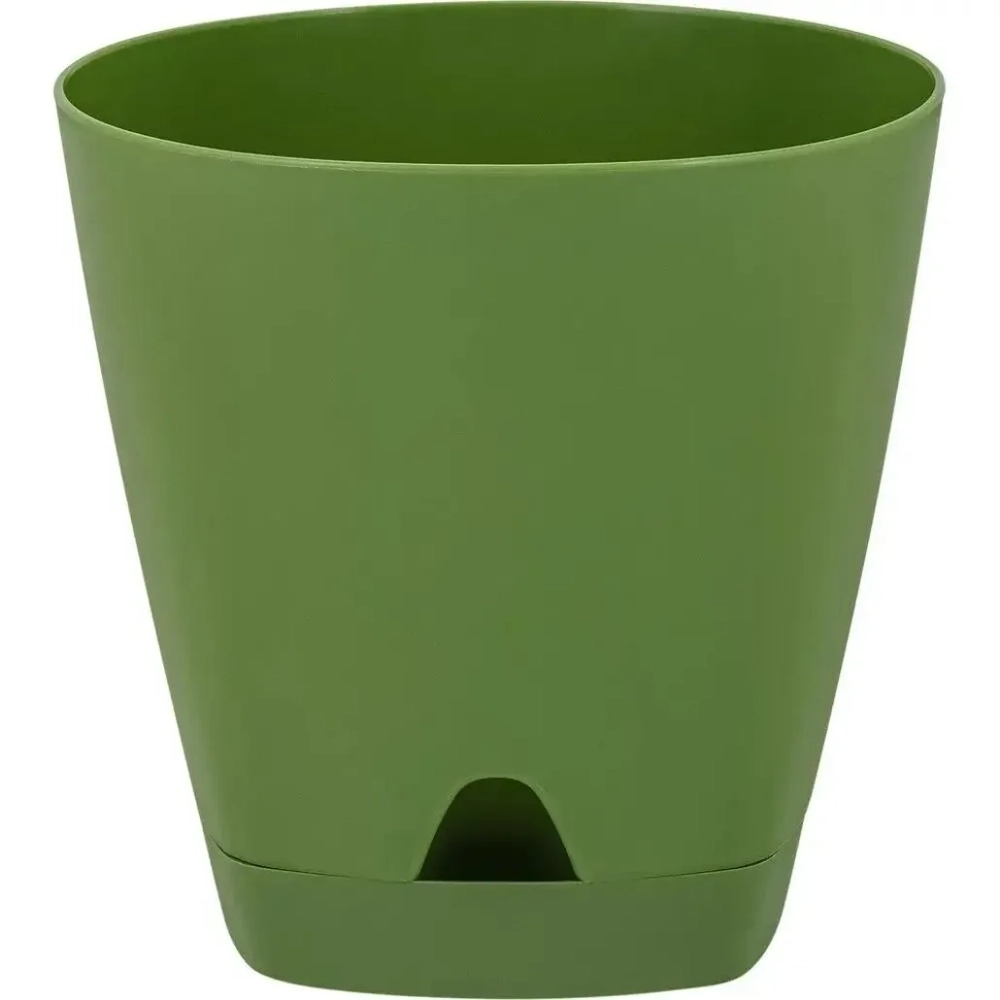 Горшок для цветов AMSTERDAM D 200 mml с прикорневым поливом оливковый