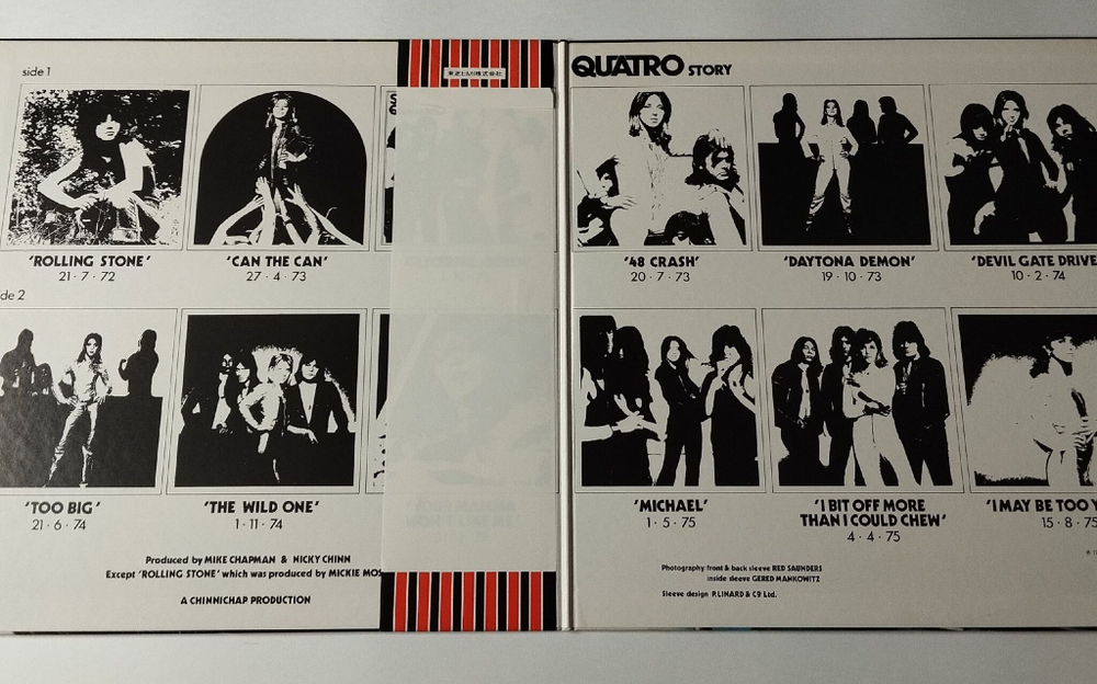 Винтажная виниловая пластинка LP The Suzi Quatro Story Golden Hits (Japan 1975) (Obi) Devil Gate Drive