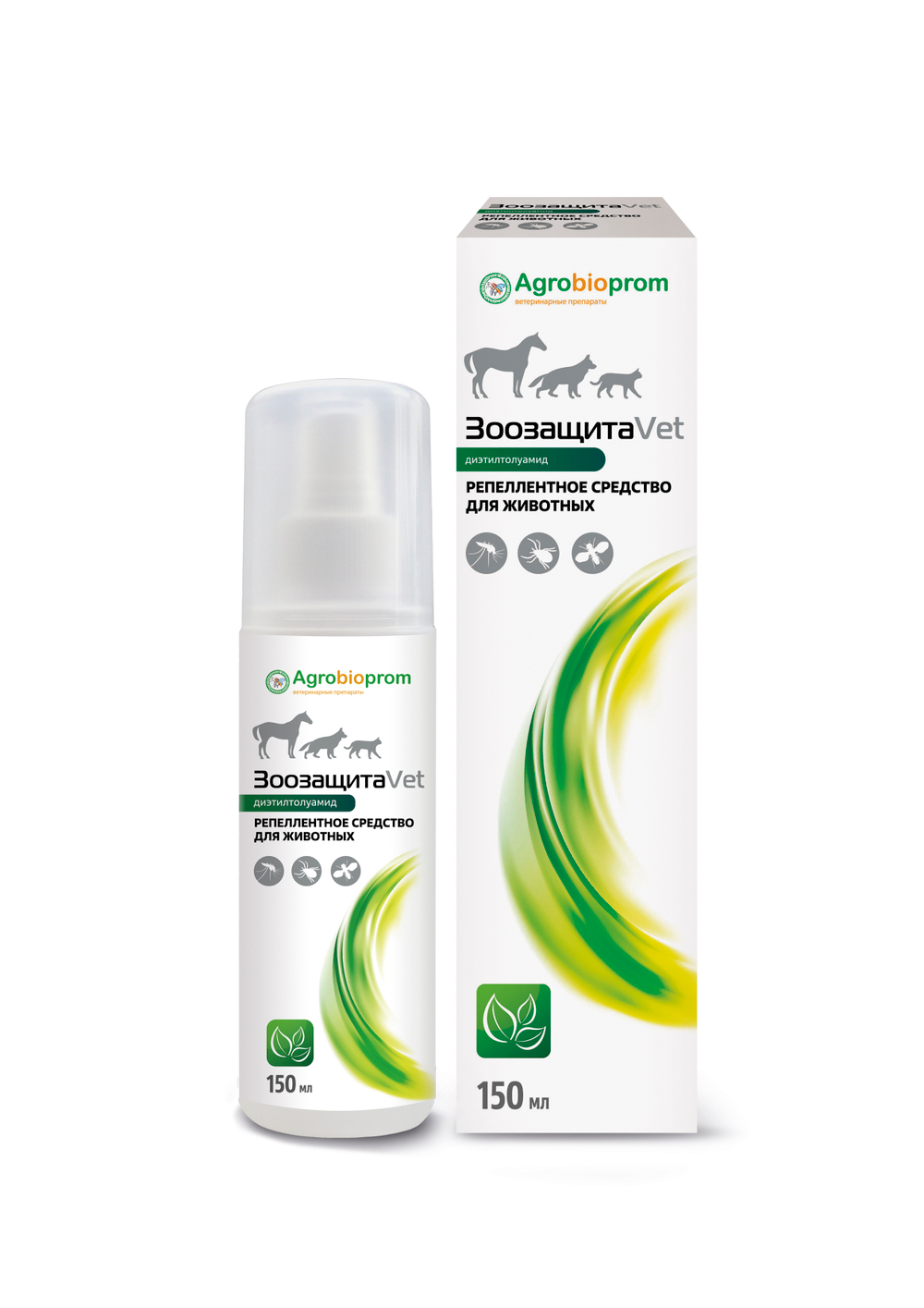 ЗоозащитаVet спрей для защиты от комаров, мошек и клещей 150 мл