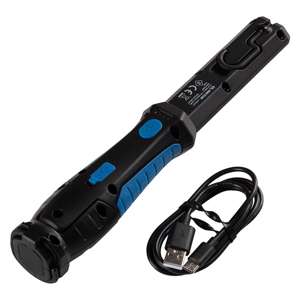 KING TONY (9TA271) Фонарь светодиодный, шарнирный, магнит, 1+1 элемент, Li-Ion, 3,7 В