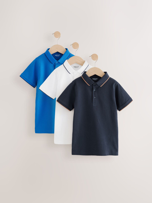 Поло для мальчика Next AU9-319, 3 шт., Синий, Белый, Темно-синий