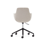 Рабочий стул Tissiana бежевого цвета, алюминиевые ножки с черной матовой отделкой