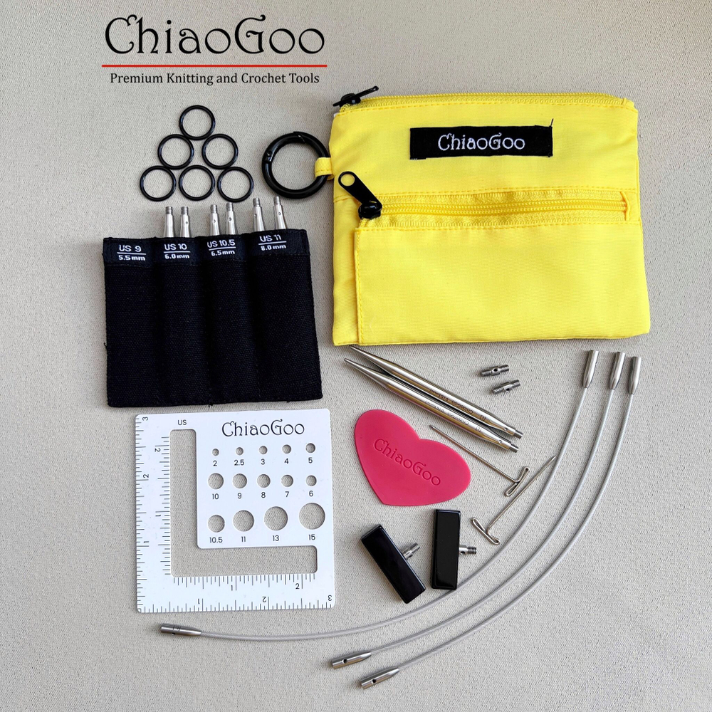 Набор укороченных металлических спиц разной длины ( 5 и 8 см ) Twist Shorties Mini ChiaoGoo