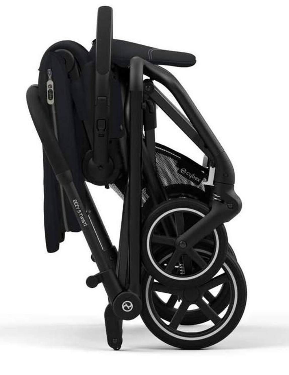 Коляска прогулочная Cybex Eezy S Twist+ 2 BLK (с дождевиком и бампером), Magic Black