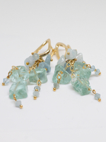 Серьги из аквамарина и аквакварца