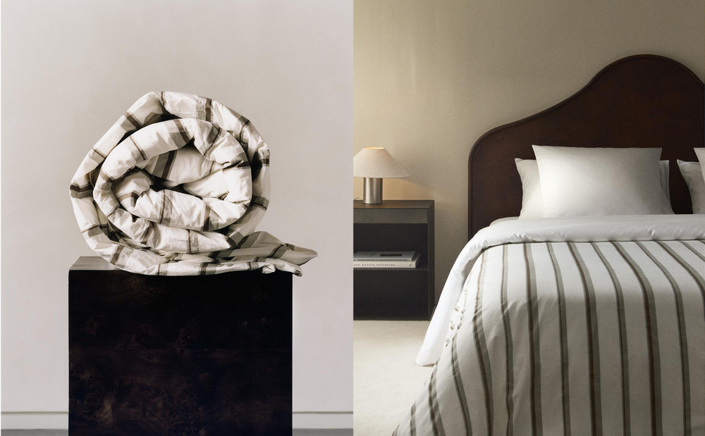 Пододеяльник Zara Home перкаль, хлопок 100%, в полоску, 5185/088