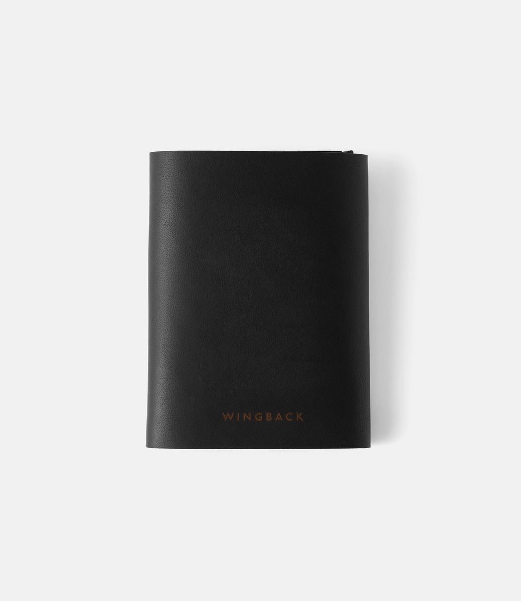 Wingback Cash Wallet Charcoal — кошелёк из кожи