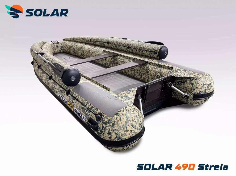 Лодка надувная моторная solar-490 strela jet tunnel с фальшбортом