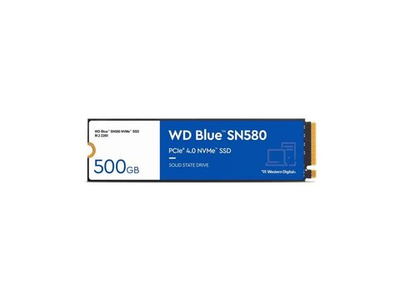 SSD накопитель Western Digital WD Blue 500ГБ, M.2 2280, PCIe 4.0 x4, NVMe [WDS500G3B0E]