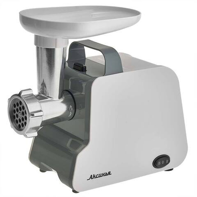 Мясорубка электрическая 2000 Вт, 2 кг/мин АКСИНЬЯ КС-2007 белая с серым