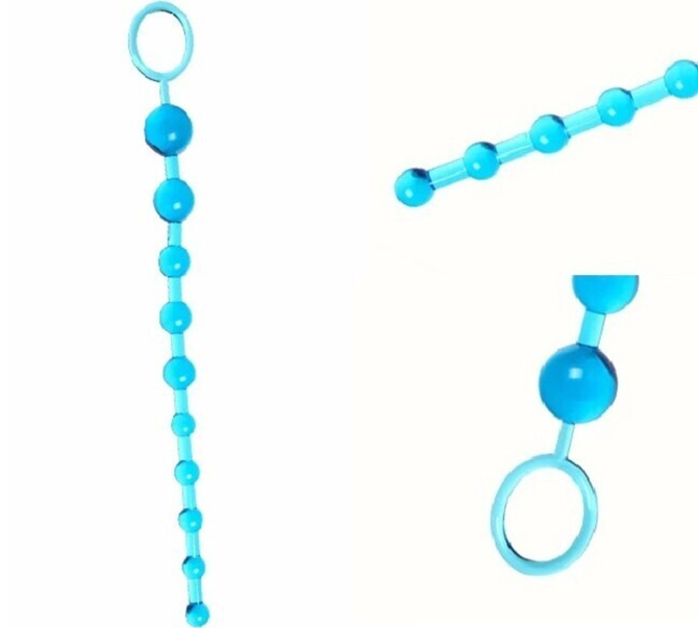 Анальная цепочка OnJoy бирюзового цвета (Цвет: бирюзовый)