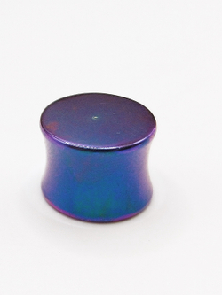 Тоннель 15 мм из Титана G23 фиолетовый. 1 шт