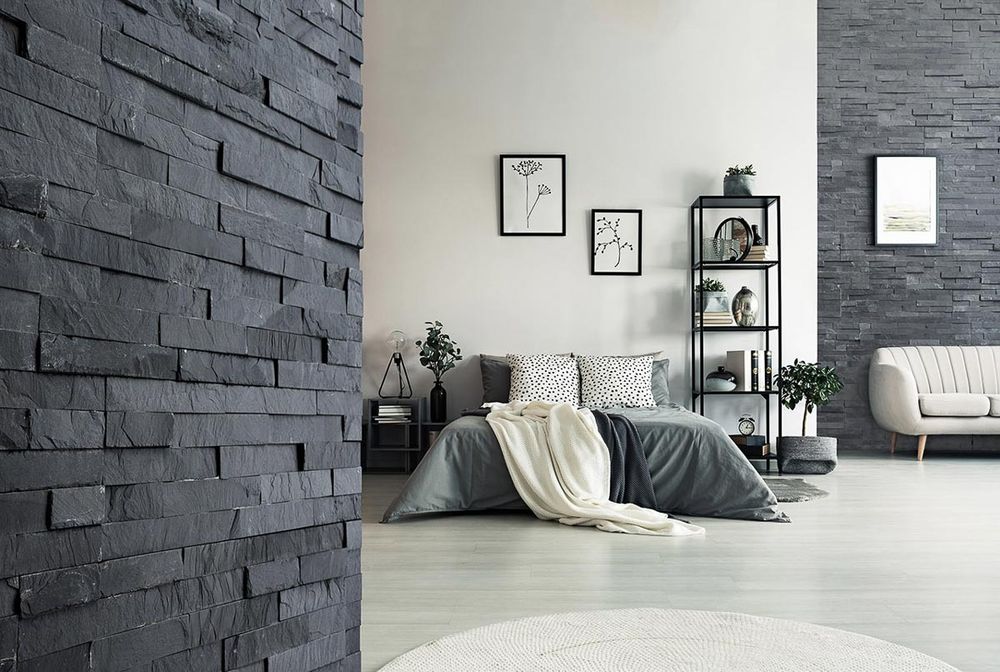 Натуральный камень Сланец черный Pharaon 150x600x10-20 Классик