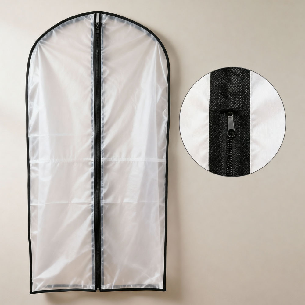 Чехол для одежды 60*140см ПЕВА, с черным кантом