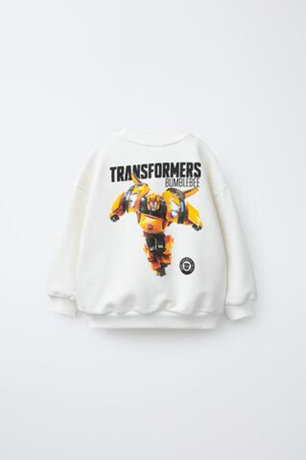 ZARA ТОЛСТОВКА С ПРИНТОМ TRANSFORMERS®, ЭКРЮ