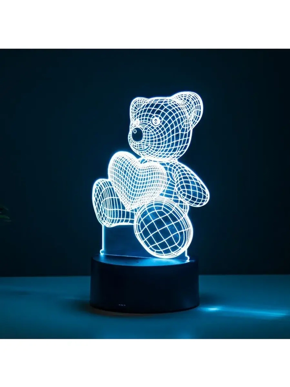 Светильник сенсорный «Мишутка» LED 7 цветов USB/от батареек