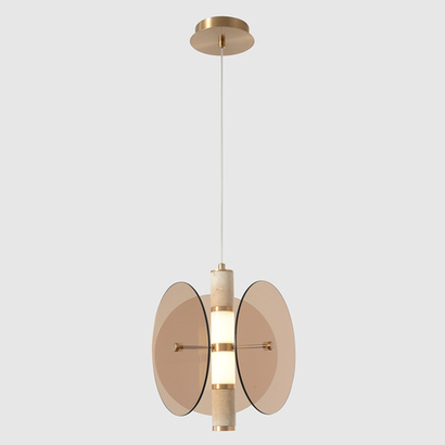 Подвесной светодиодный светильник Crystal Lux AMARILLO SP12W LED BRASS