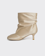 Ботильоны из шелка сливочный