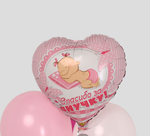 К Шар сердце 18" / 46 см "Новорожденный. Спасибо за внучку"(БГ-15)