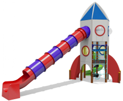 Игровой комплекс Ракета 07116.21 для детей 6-12 лет для уличной площадки