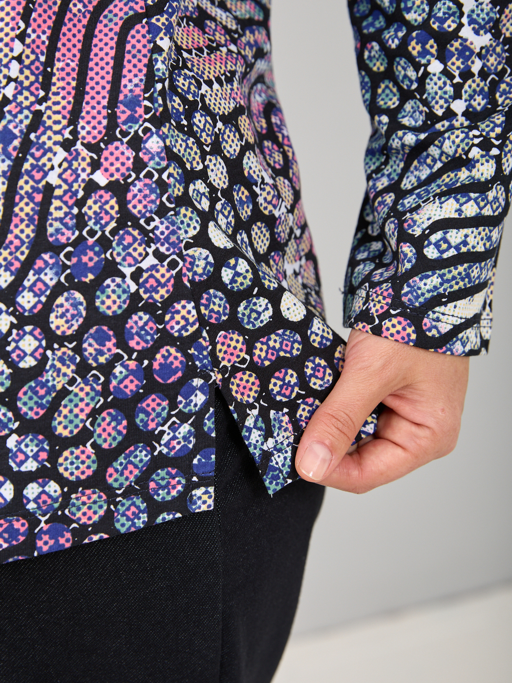 Блузка БЛ-22/тсиний-хамелеон