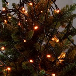 ULD-S2000-200-DGA AMBER IP20 Гирлянда светодиодная. 20м. 200 светодиодов. Янтарный свет. Провод зеленый. ТМ Uniel