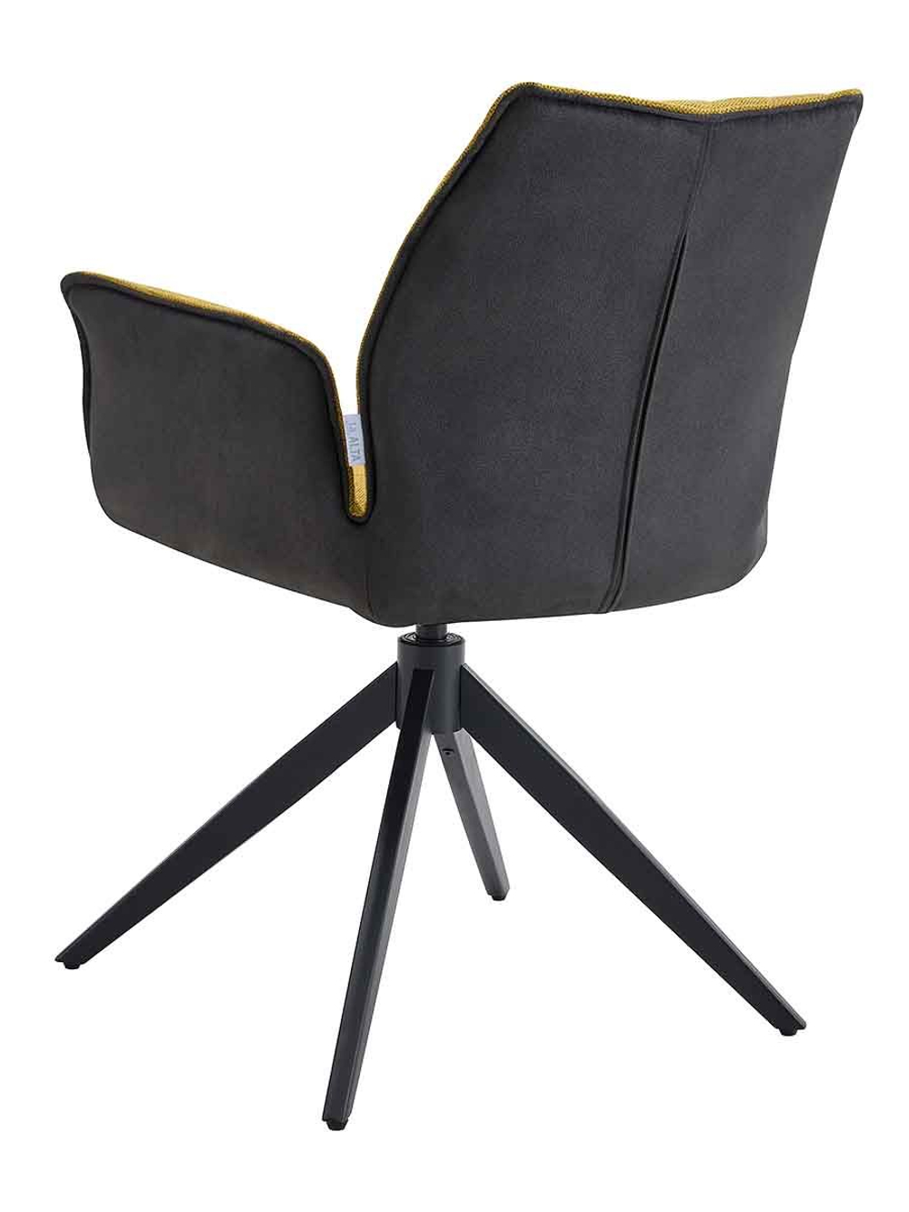 Кресло поворотное 360 с возвратным механизмом LA ALTA TERESSA, горчичный