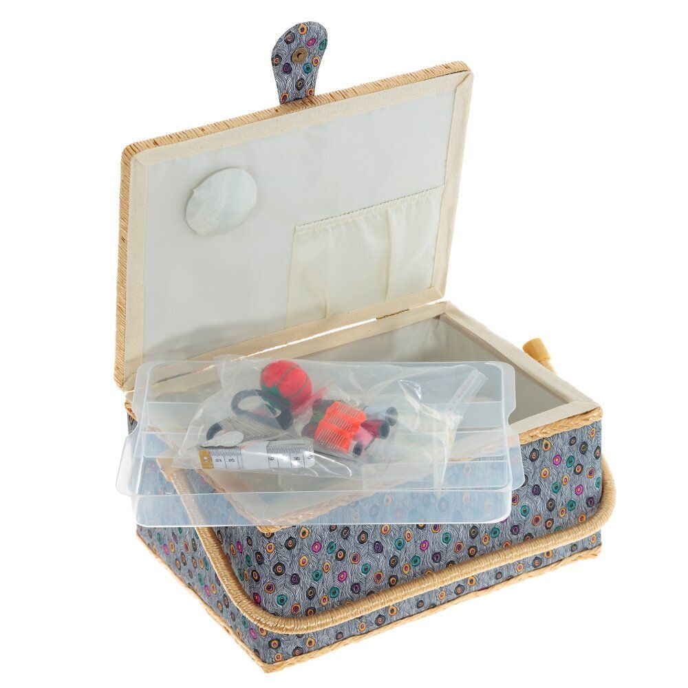 GAEM Шкатулка для рукоделия (с подносом и набором для шитья), L34 W23 H16 см