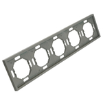 Рамка STEKKER, PFR00-5005-10 5-местная, серия Эмили, платиново-серый, soft touch 49966