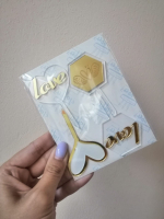 Набор акриловых топперов "Любовь" Выбери цвет! 4 шт.