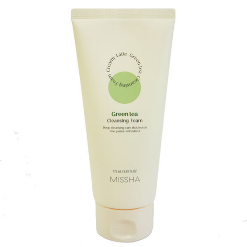 Пенка для жирной кожи лица с зеленым чаем Missha Creamy Latte Green Tea Cleansing Foam, 172мл