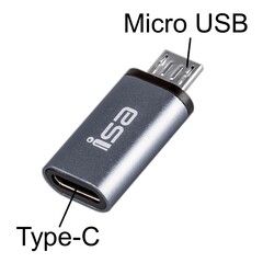 Переходник OTG Type-C на Micro USB ISA G-05 (Серый)