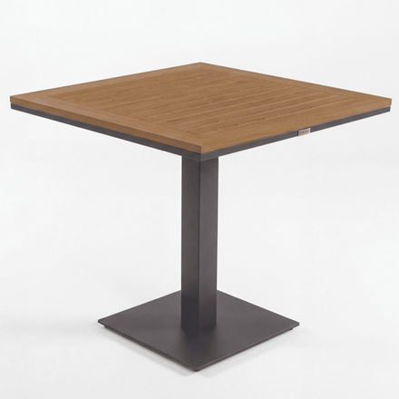 Стол обеденный МИРРА алюминий, поливуд 80х80 см (1 ножка)