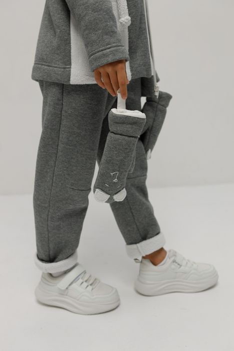 ВАРЕЖКИ ДЕТСКИЕ ЖЭККИ ГРАФИТОВЫЙ МЕЛАНЖ