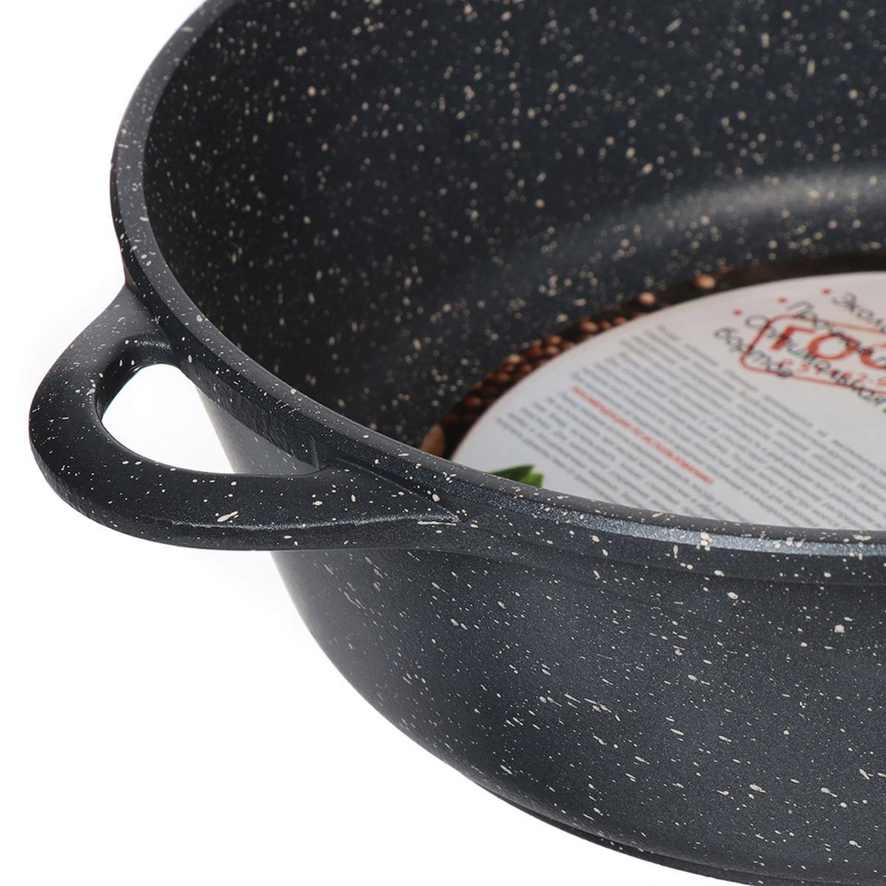 Жаровня алюминий, 28 см, антиприг, Горница, Гранит, ж7028аг