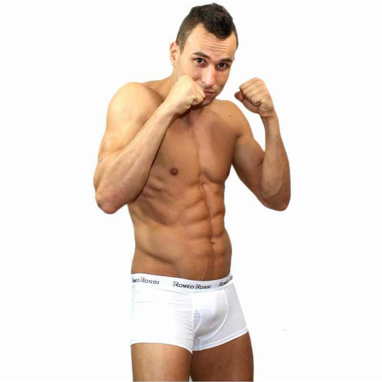 Мужские трусы боксеры белые Romeo Rossi RR365-1 Boxer Brief