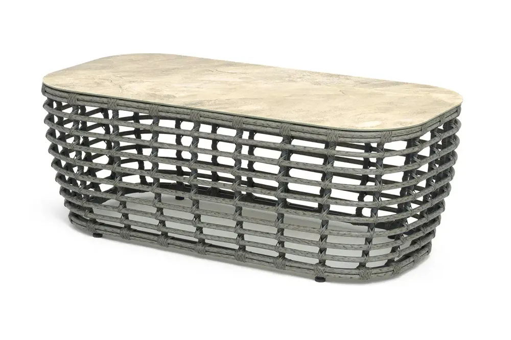 "Ницца" лаунж-зона из искусственного ротанга, цвет серый