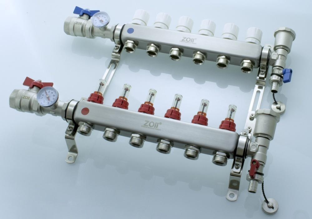КОЛЛ. группа  ЗОЛЛ  с РАСХОД. с кр. (НЕРЖ)  1" х 6 ход (5/1шт) Т