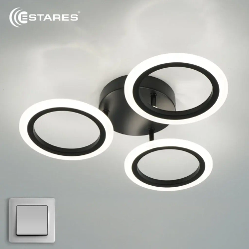 Управляемая светодиодная люстра MARIA 80W 3R-ON/OFF(IRC)-390x90-BLACK/WHITE-220-IP20