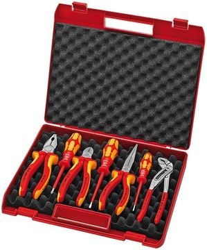 Чемодан пластиковый с инструментом для электромонтажа 7 предметов KNIPEX 00 21 15 KN-002115
