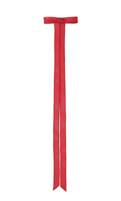 Бант "Стрекоза" с длинными лентами бордовый