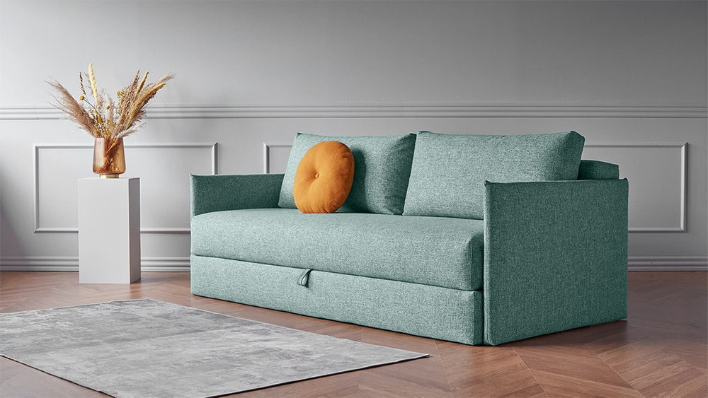 Диван Коя Лайт Strong Plus 07 208*94*80 см, Зеленый Рогожка Еврокнижка Фиеста
