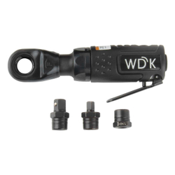 WDK-21340 Пневматическая трещотка со сменными приводами 1/4", 3/8", привод для бит 1/4" (6,3 мм)