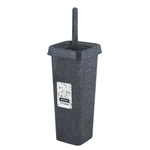 Комплект WC Stone закрытый (ершик + подставка) темный камень