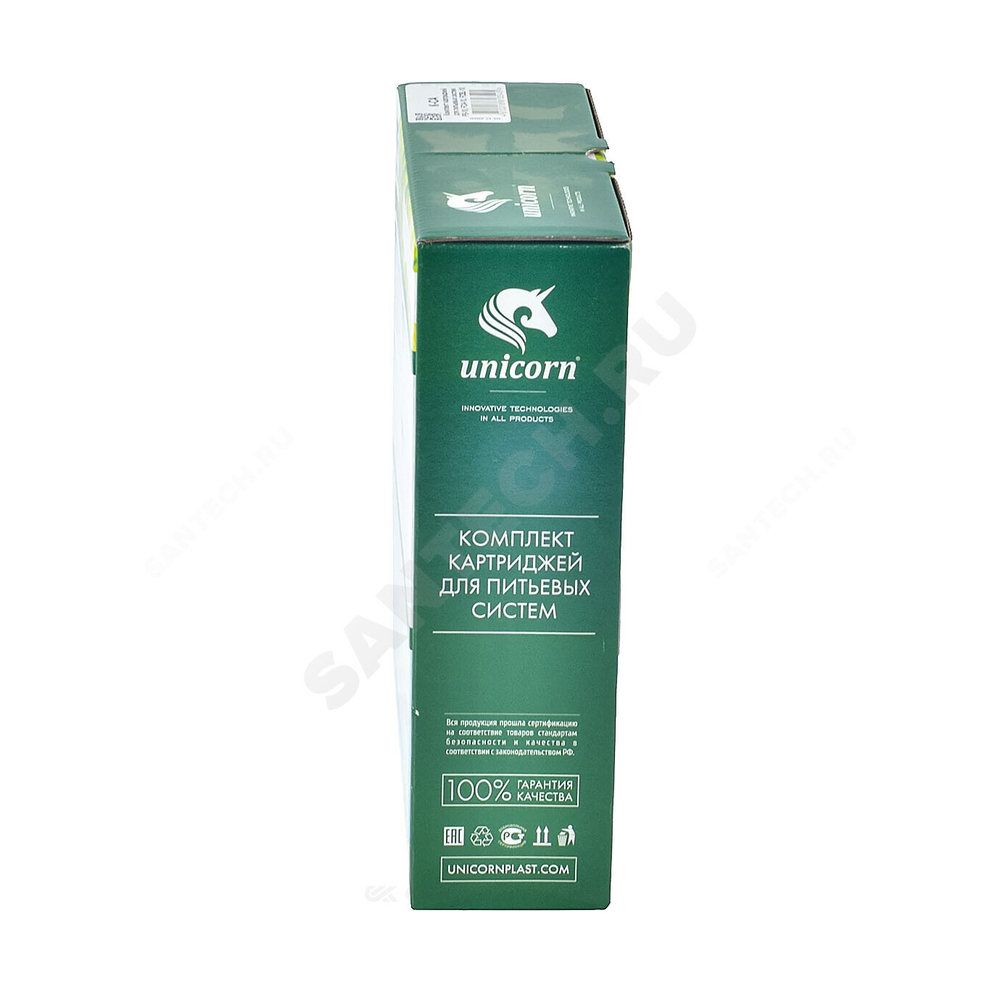 Комплект картриджей PS1005+FCA+FCBL(Стандартная очистка) 3-ст 5 мкм Slim Line 10" Unicorn K-CA