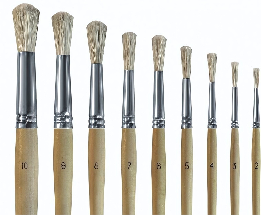 Кисть Щетина плоская №10 "Школьник" (Альбатрос)